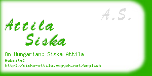 attila siska business card